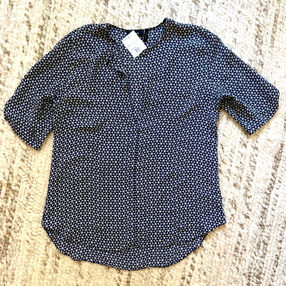 Geometric Print Blouse